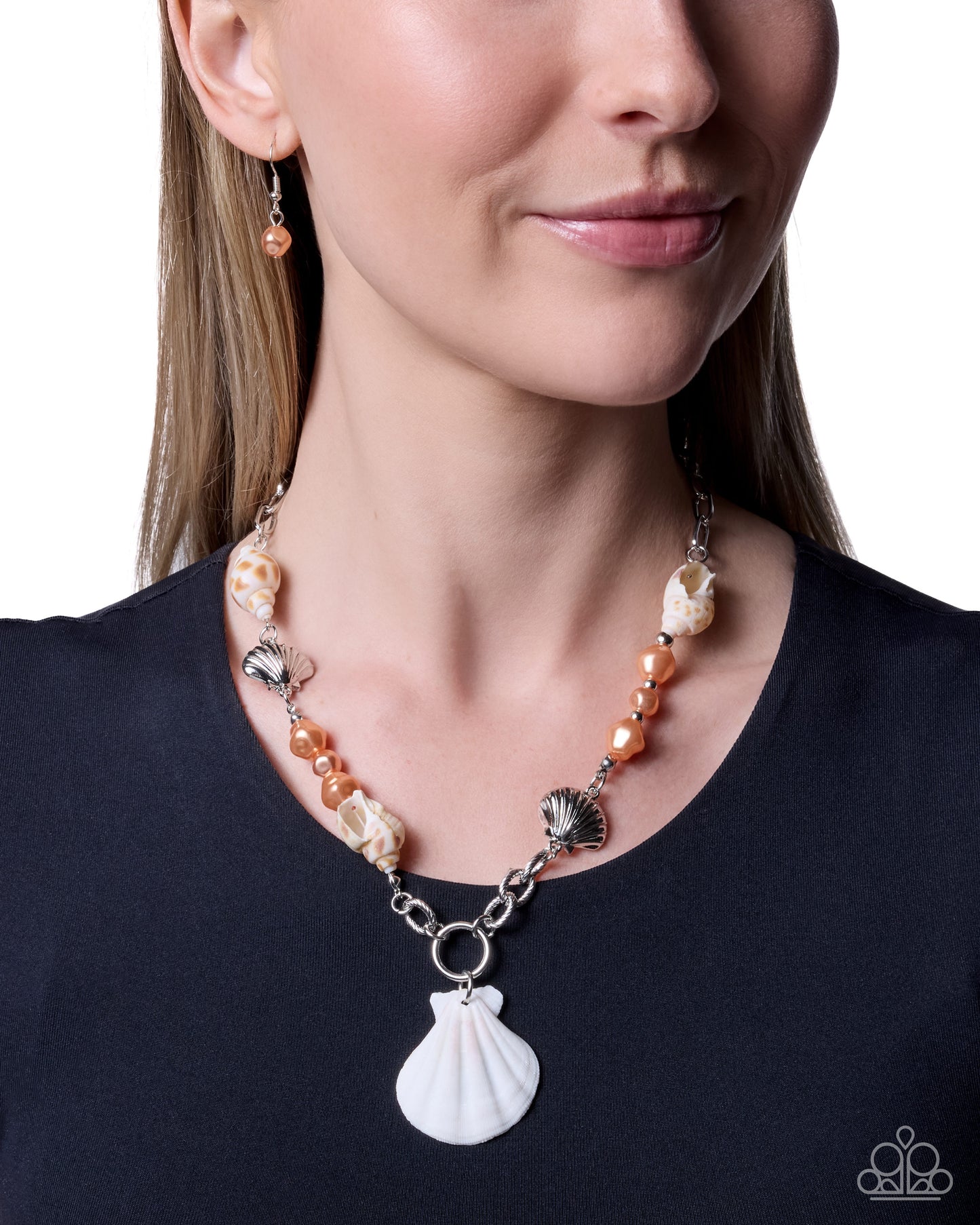 Stable Shells - orange - Paparazzi necklace