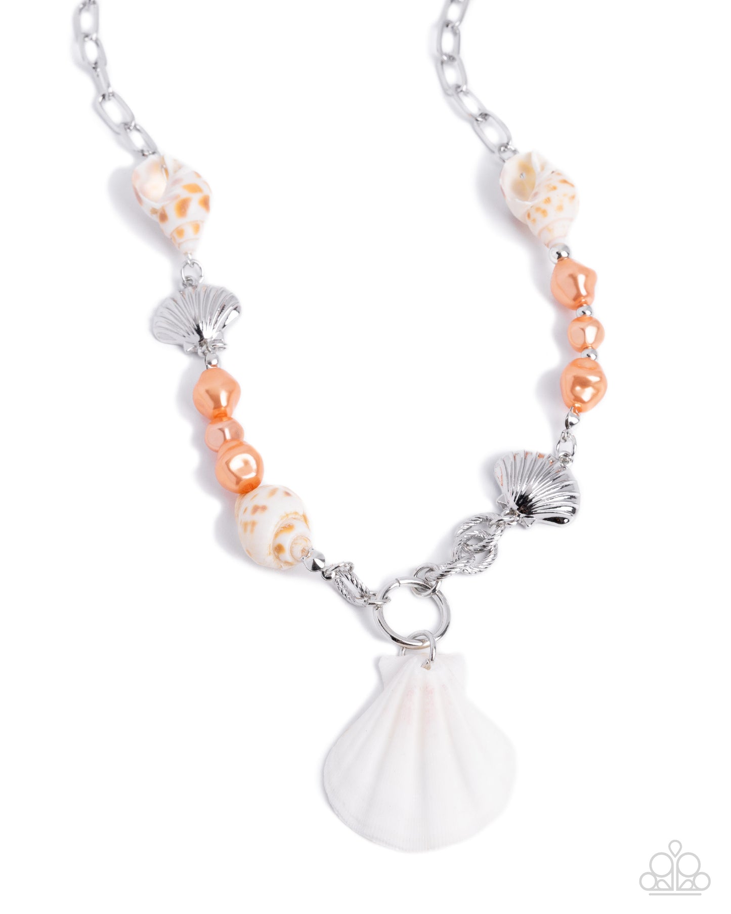 Stable Shells - orange - Paparazzi necklace