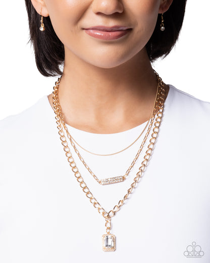 Stable Shimmer - gold - Paparazzi necklace