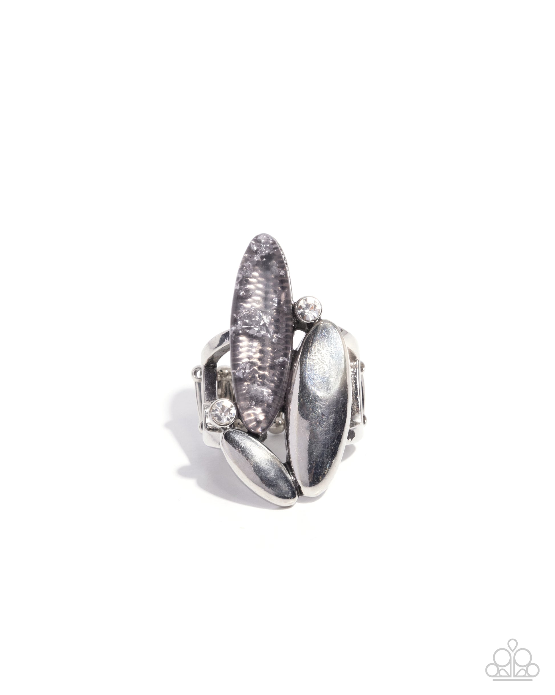 Stacked Sass - silver - Paparazzi ring