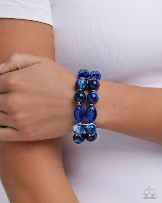 Stacked Season - blue - Paparazzi bracelet
