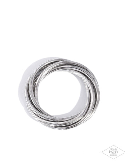 Stacked Severity - silver - Paparazzi bracelet
