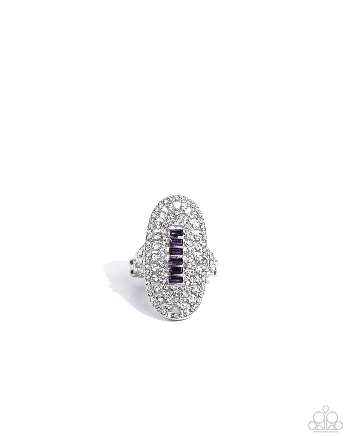 Stacked Showdown - purple - Paparazzi ring