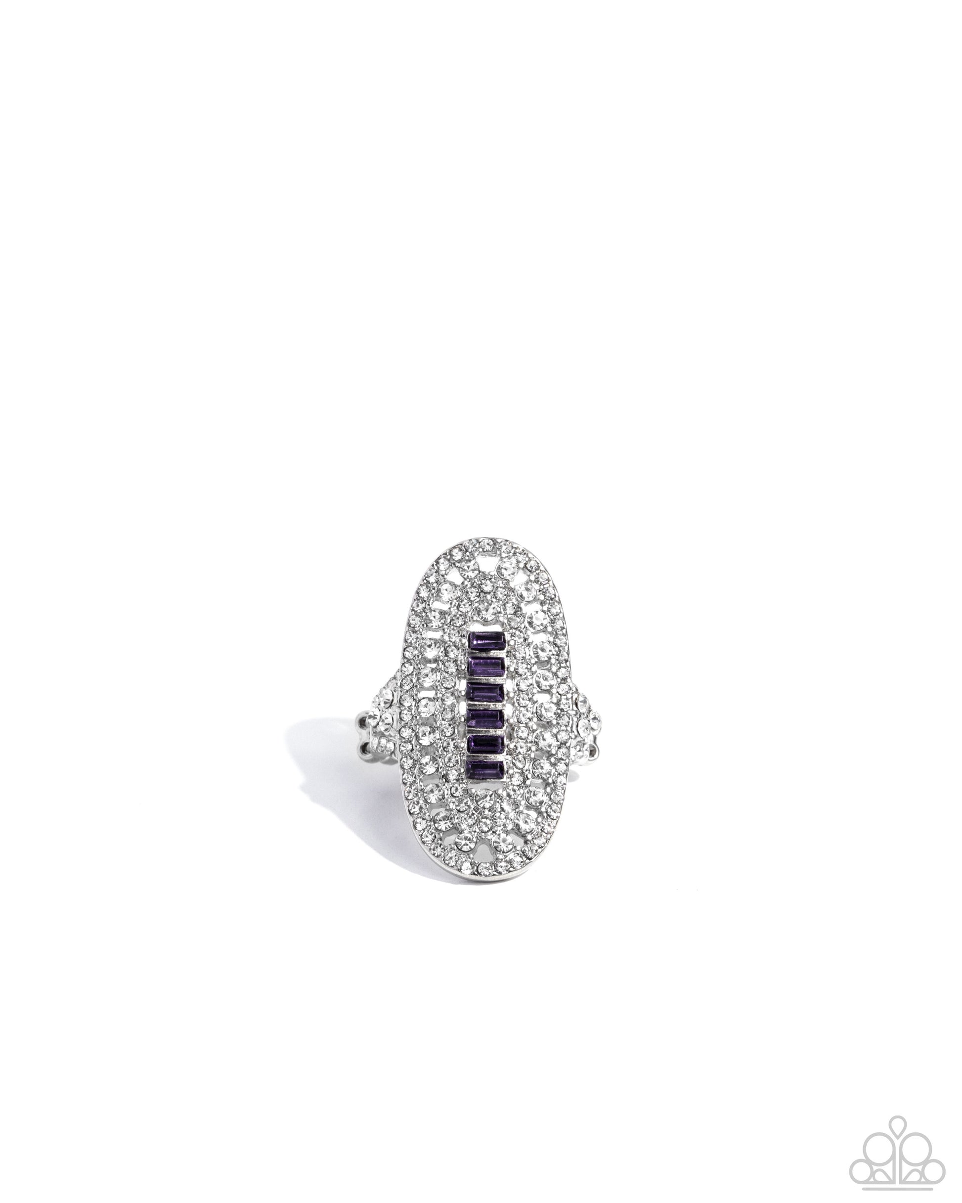Stacked Showdown - purple - Paparazzi ring