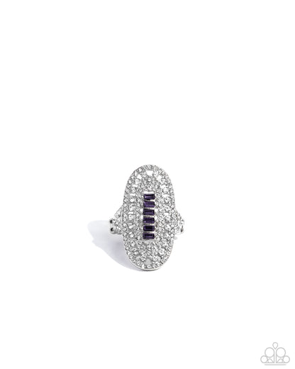 Stacked Showdown - purple - Paparazzi ring