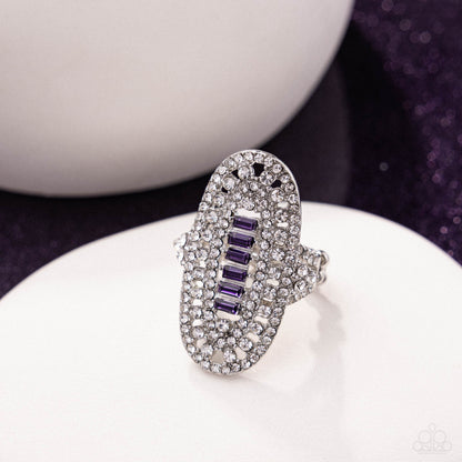 Stacked Showdown - purple - Paparazzi ring