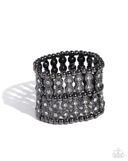 Stacked Significance - black - Paparazzi bracelet