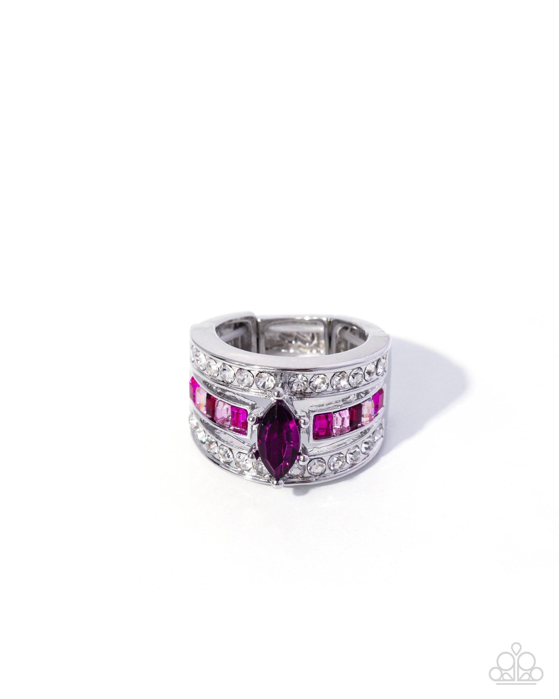 Stacked Spirit - pink - Paparazzi ring