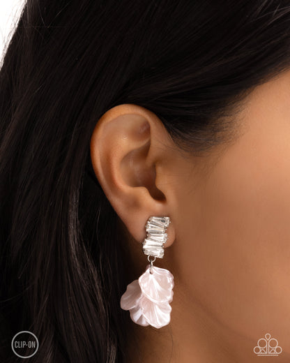 Stacked Sprigs - pink - Paparazzi CLIP ON earrings