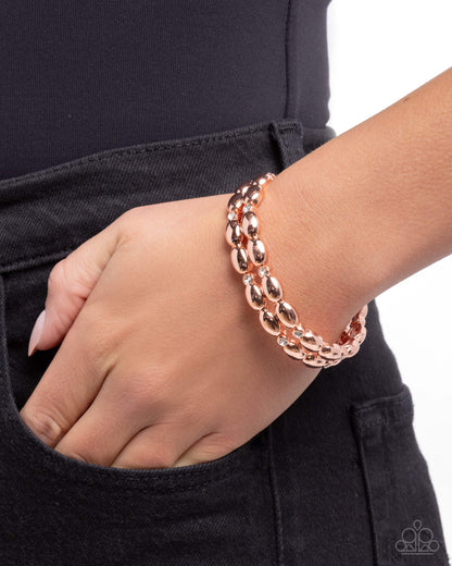 Stacked Statement - copper - Paparazzi bracelet