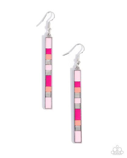 Stacked Summer - pink - Paparazzi earrings
