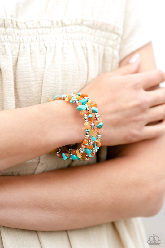 Stacking Stones - orange - Paparazzi bracelet