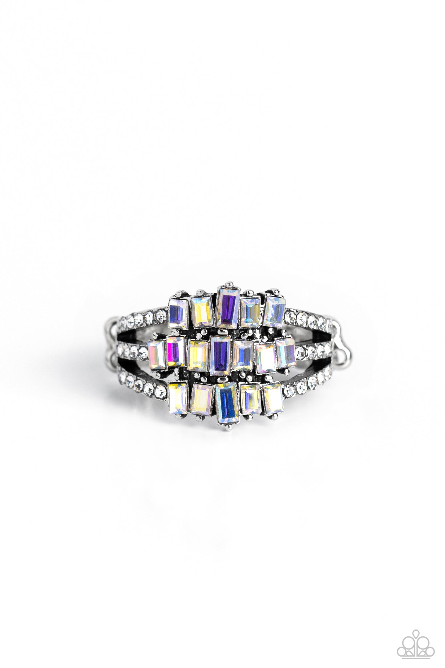 Stacking Up - white - Paparazzi ring