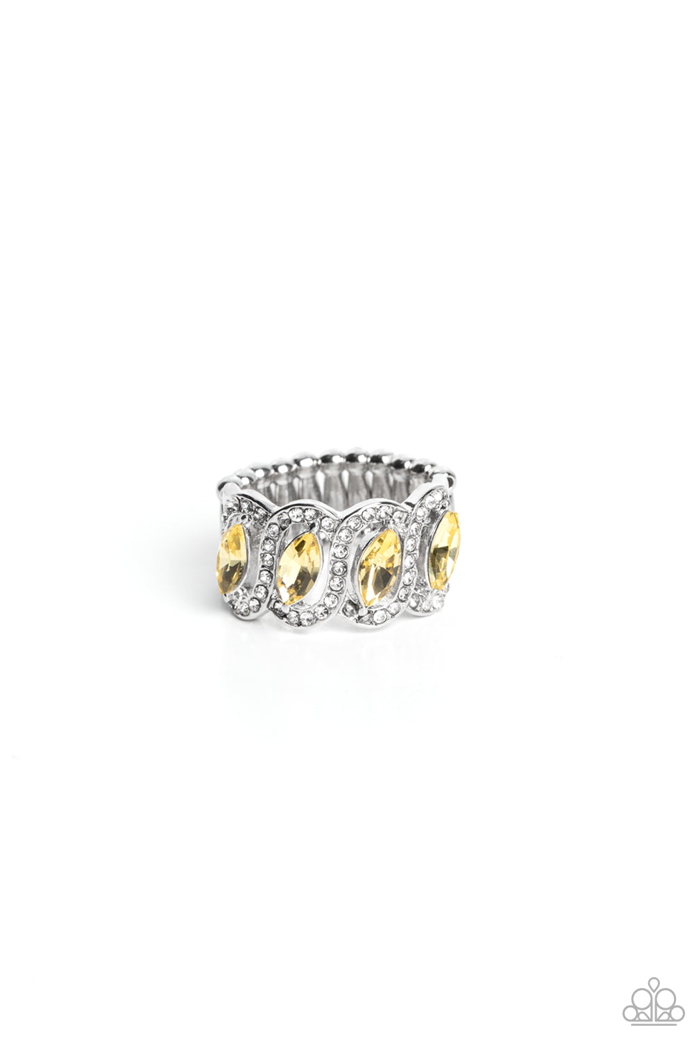 Staggering Sparkle - yellow - Paparazzi ring
