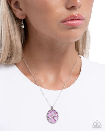 Stained Soar - purple - Paparazzi necklace