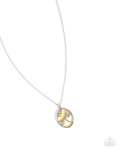 Stained Soar - yellow - Paparazzi necklace