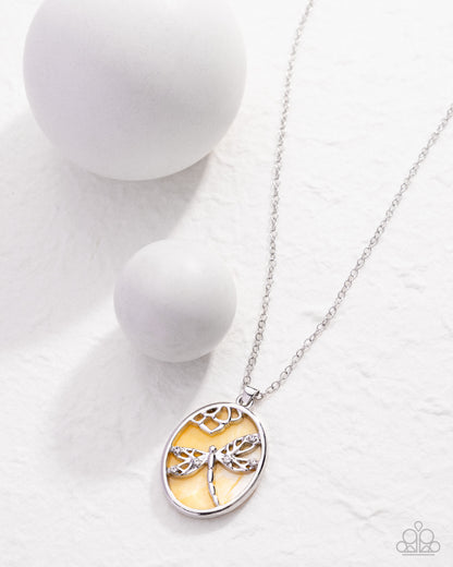 Stained Soar - yellow - Paparazzi necklace