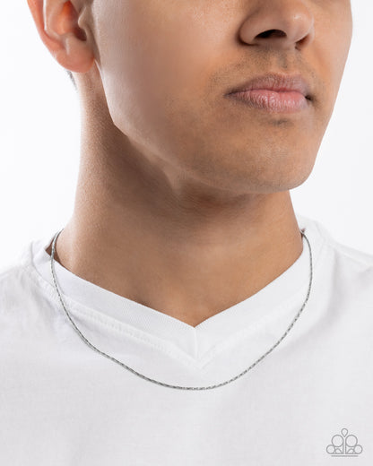 Stainless Sentiment - silver - Paparazzi MENS necklace