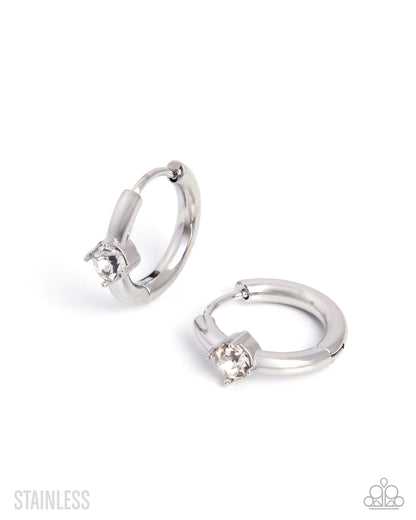Stainless Setup - silver - Paparazzi earrings