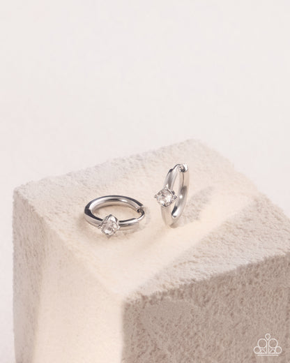 Stainless Setup - silver - Paparazzi earrings