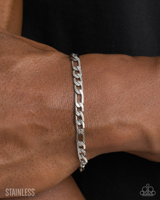Stainless Showcase - silver - Paparazzi MENS bracelet