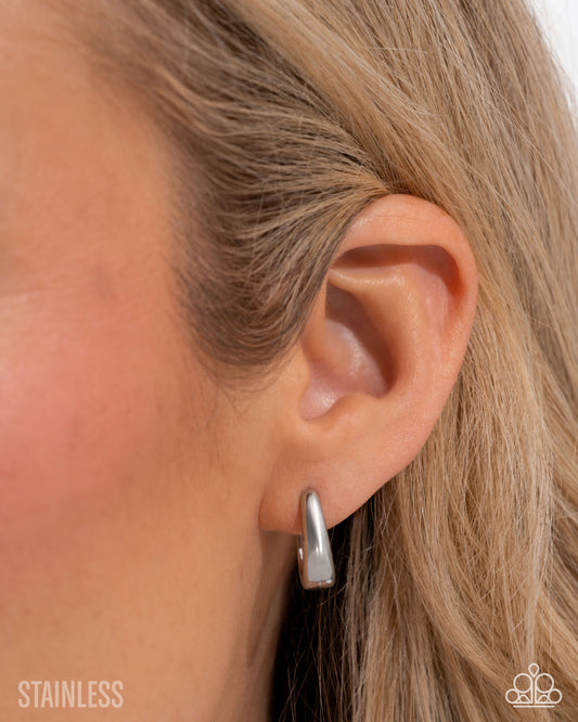 Stainless Stroll - silver - Paparazzi earrings