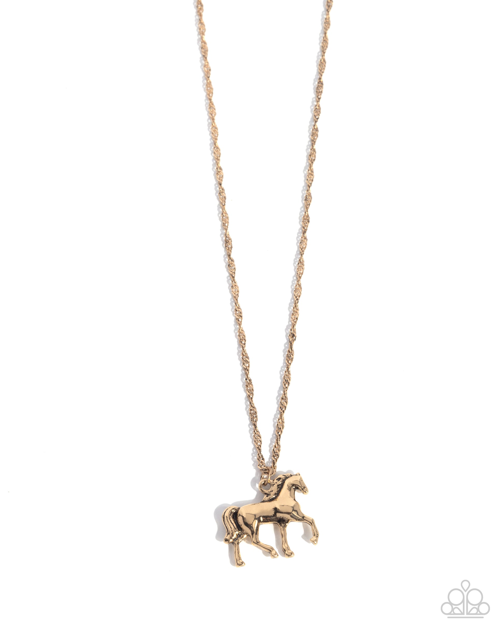 Stallion Statement - gold - Paparazzi necklace