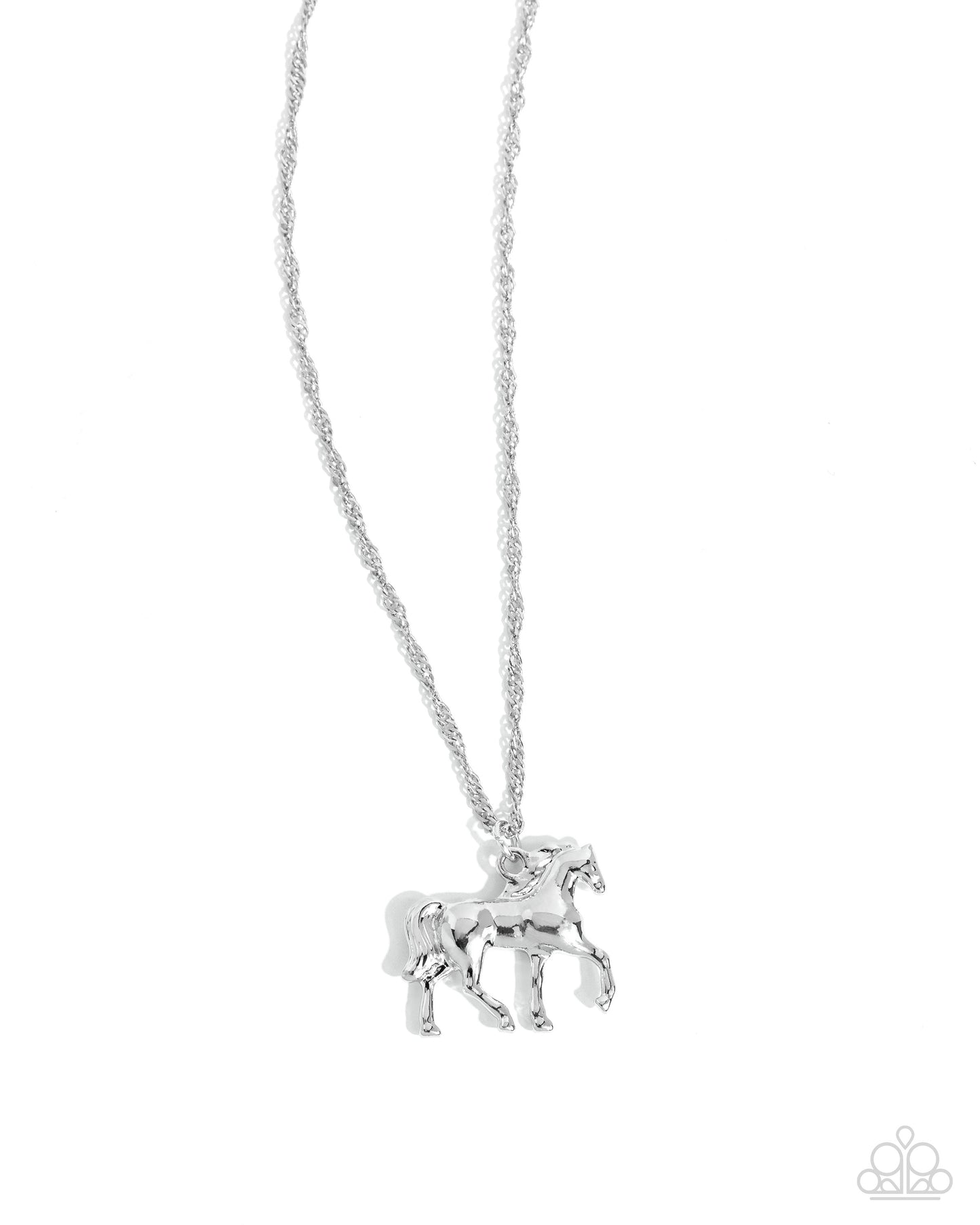 Stallion Statement - silver - Paparazzi necklace