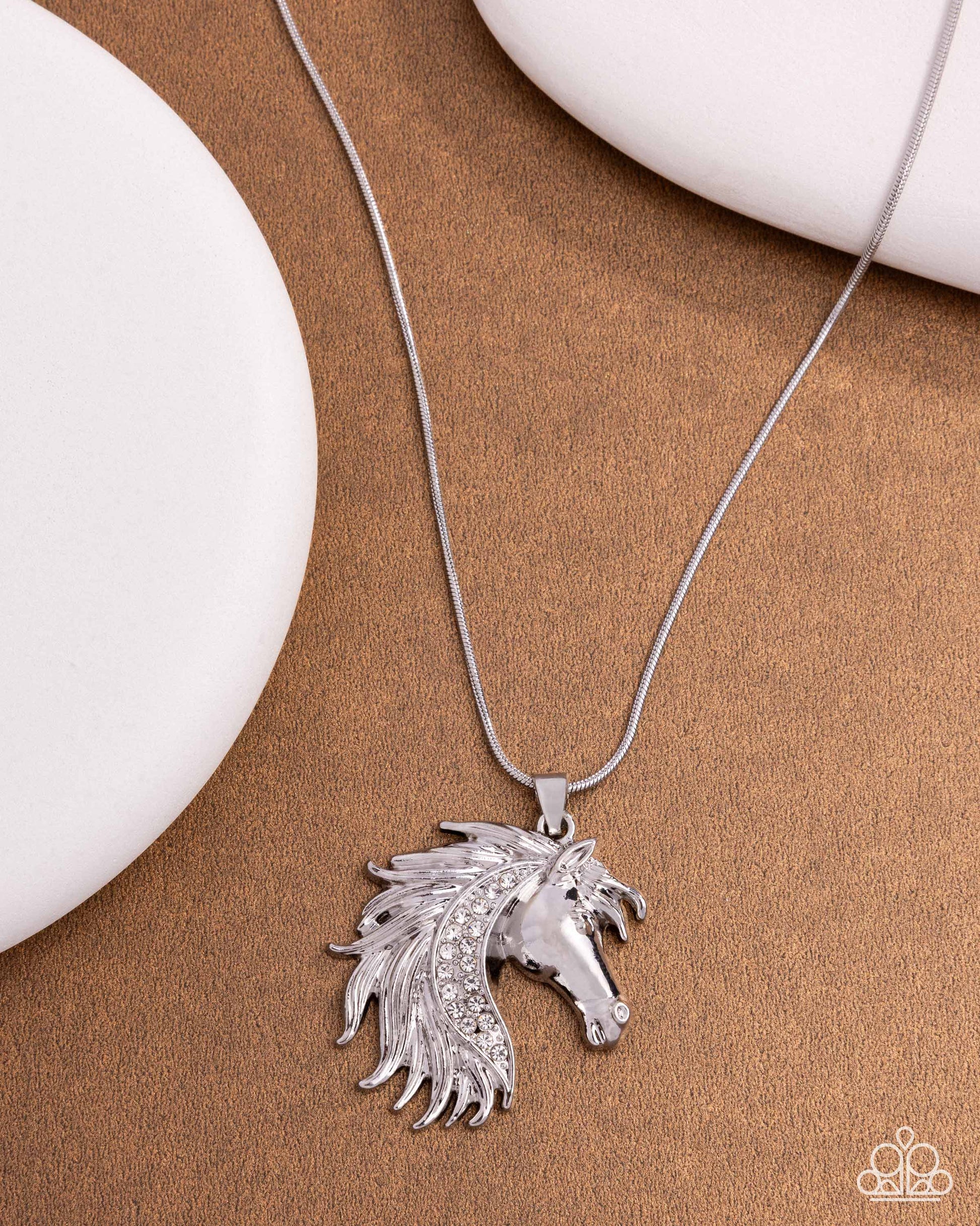 Stallion Swing - white - Paparazzi necklace