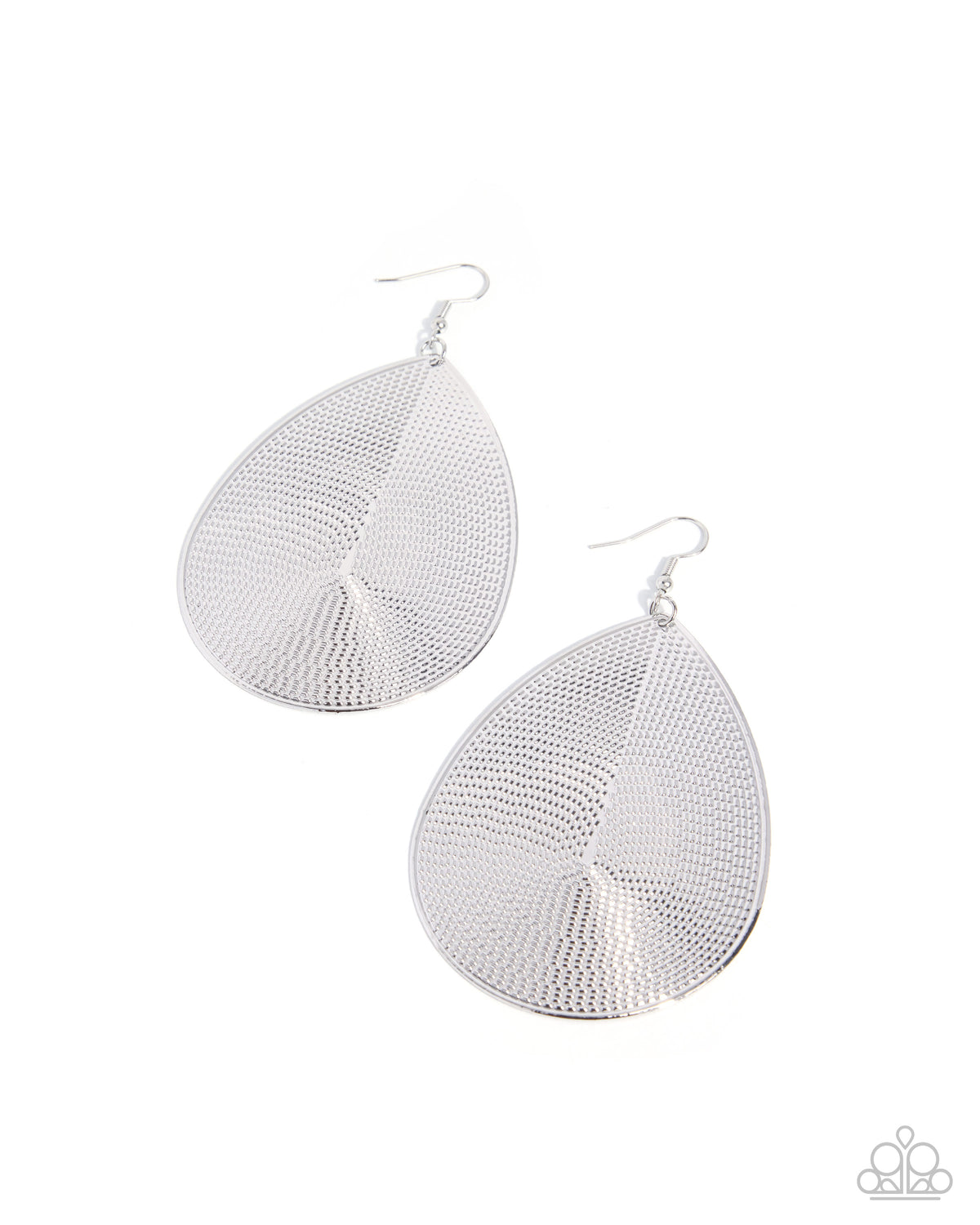Stamped Sensation - silver - Paparazzi earrings