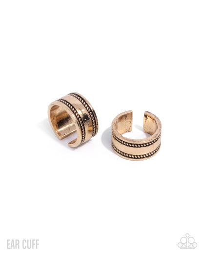 Standard Pressure - gold - Paparazzi ear cuff