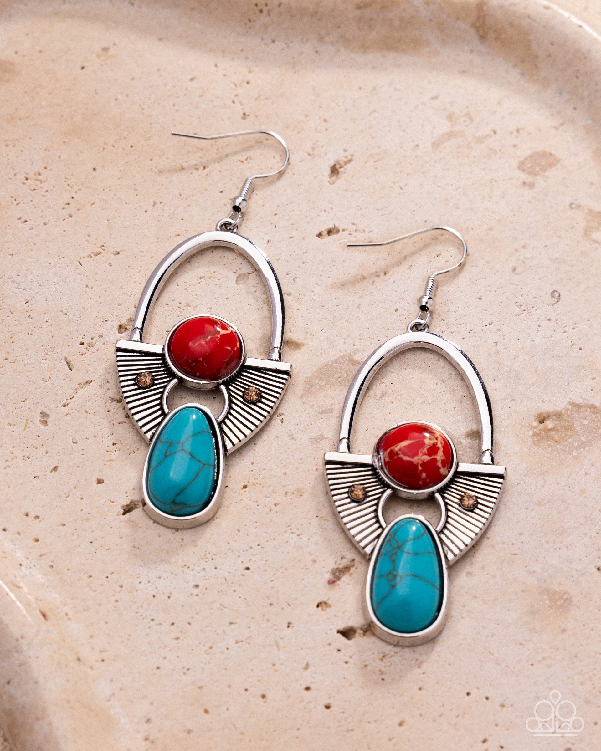 Standout Stones - red - Paparazzi earrings