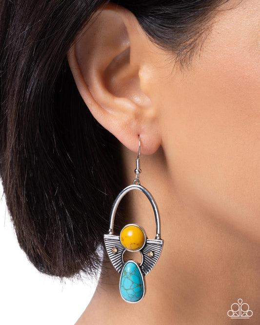 Standout Stones - yellow - Paparazzi earrings