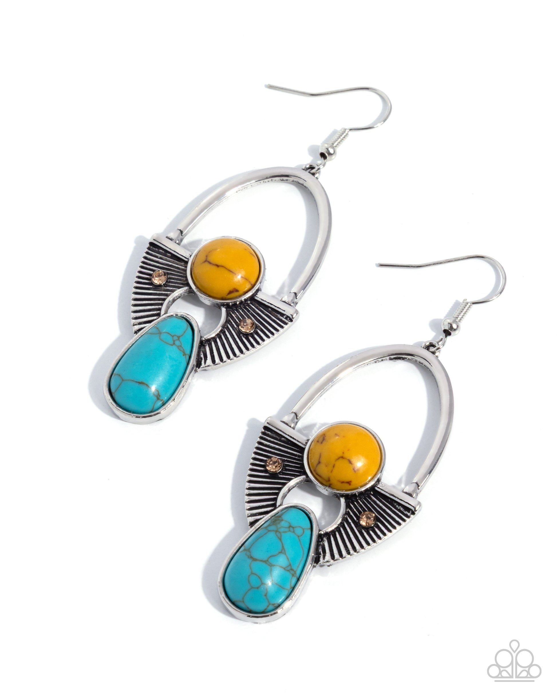Standout Stones - yellow - Paparazzi earrings
