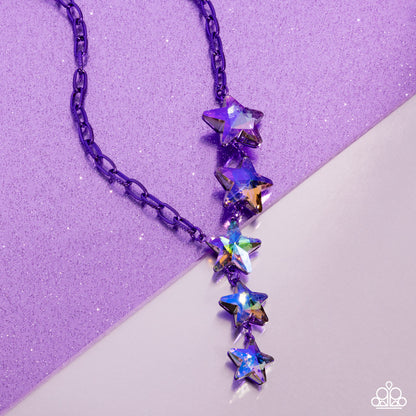 Star-Crossed Sparkle - purple - Paparazzi necklace