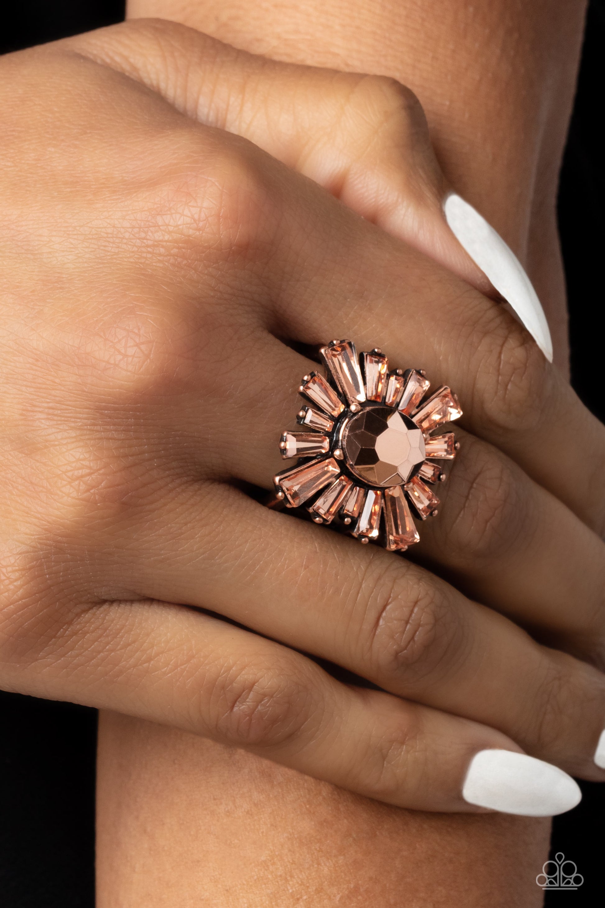 Starburst Season - copper - Paparazzi ring