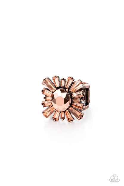 Starburst Season - copper - Paparazzi ring