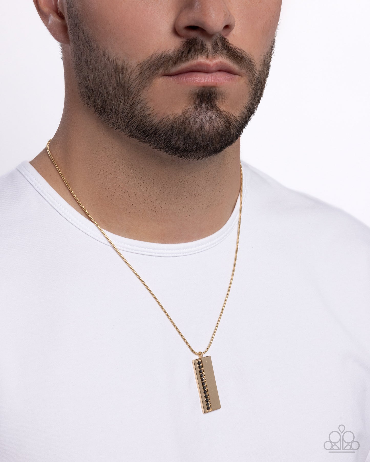 Stare Down - gold - Paparazzi MENS necklace