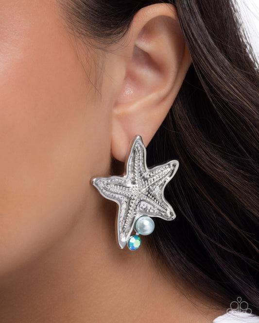 Starfish Sensation - blue - Paparazzi earrings
