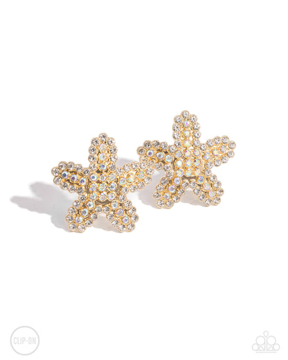 Starfish Serenade - gold - Paparazzi CLIP ON earrings