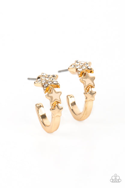 Starfish Showpiece - gold - Paparazzi earrings
