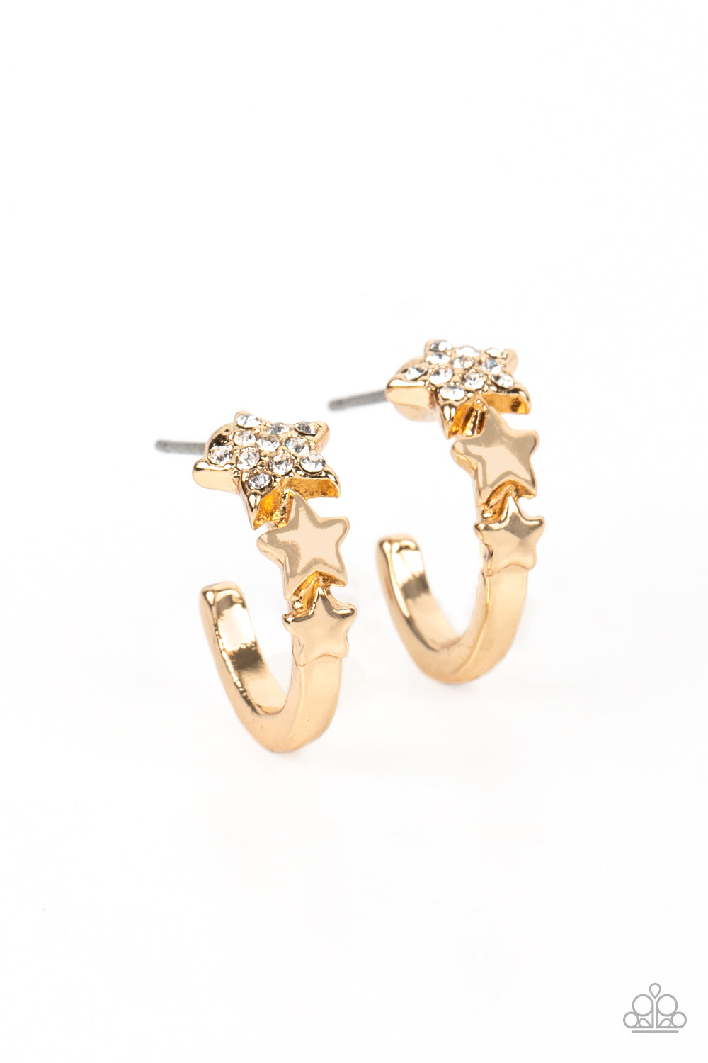 Starfish Showpiece - gold - Paparazzi earrings