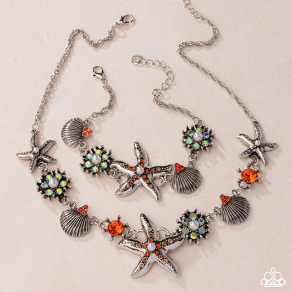 Starfish Song - orange - Paparazzi necklace