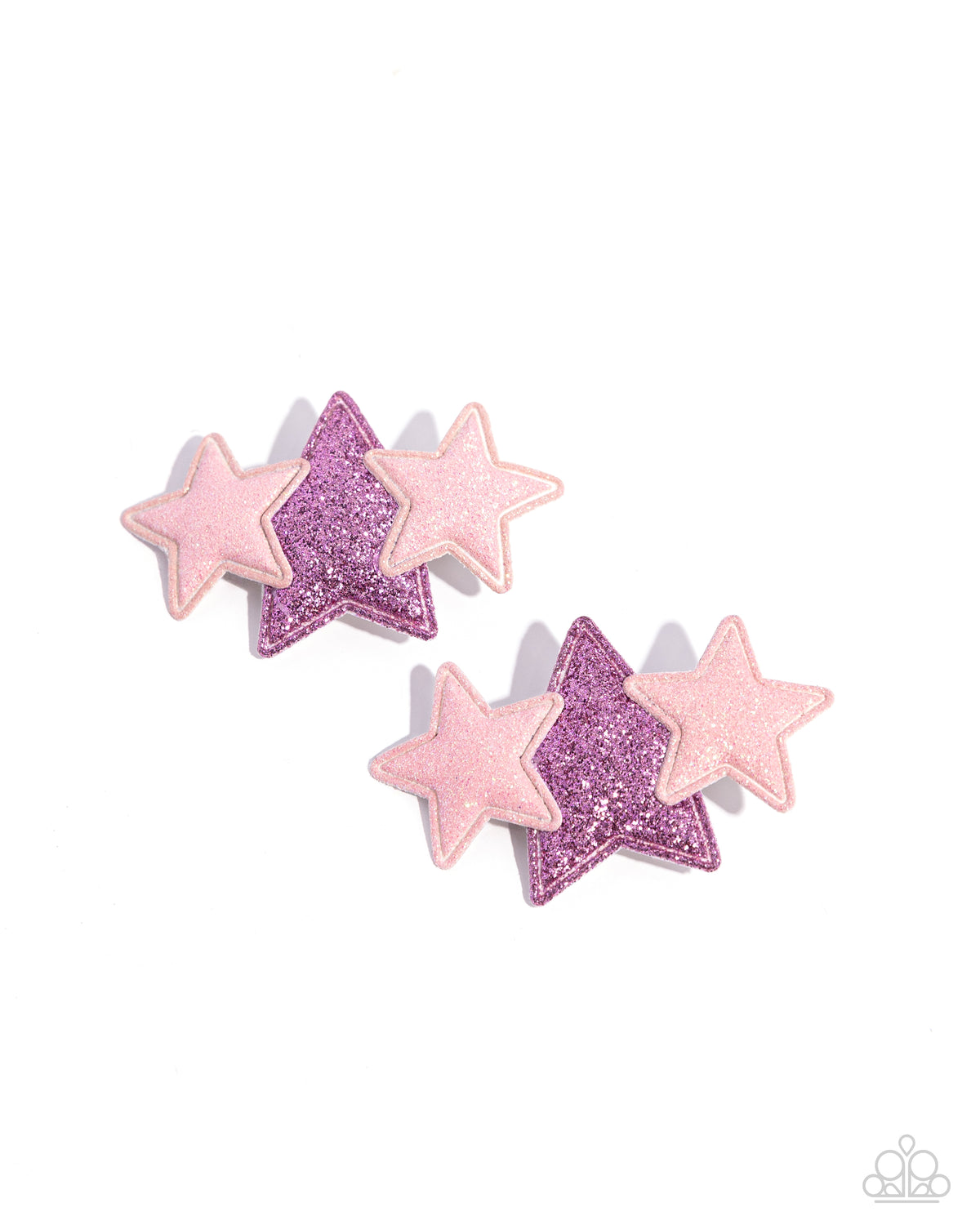 Denim Sequin Hair Clips with Pink Accent ZEVONDA Glitter Hair Snap Clips - Colorful Sequin Barrettes  main image 3