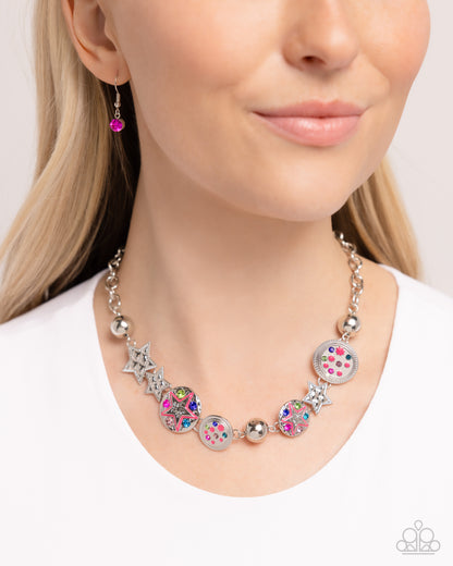 Starry Shopaholic - pink - Paparazzi necklace