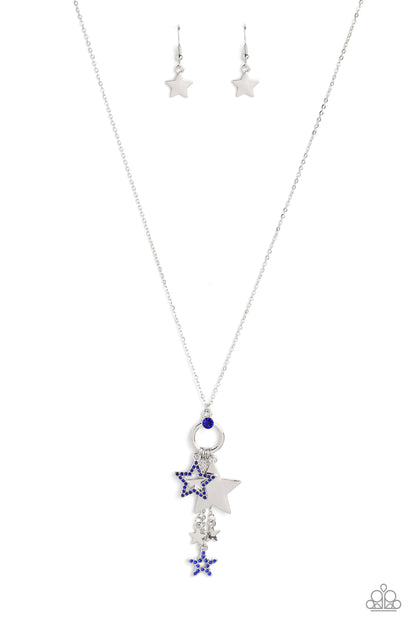 Starry Statutes - blue - Paparazzi necklace
