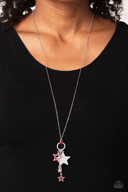 Starry Statutes - red - Paparazzi necklace