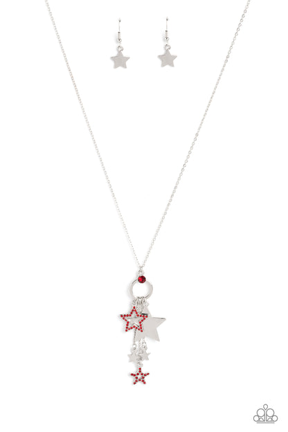 Starry Statutes - red - Paparazzi necklace