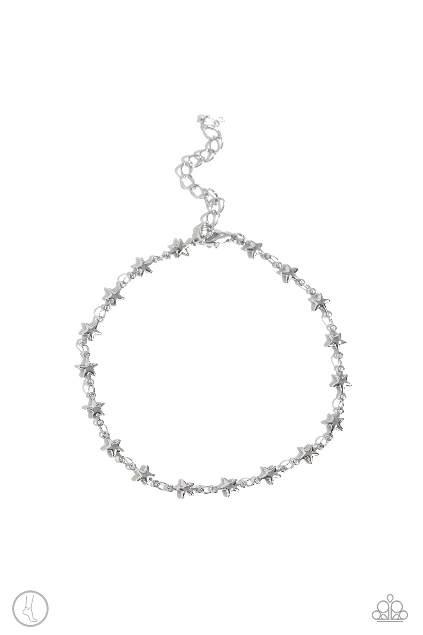 Starry Swing Dance - silver - Paparazzi anklet