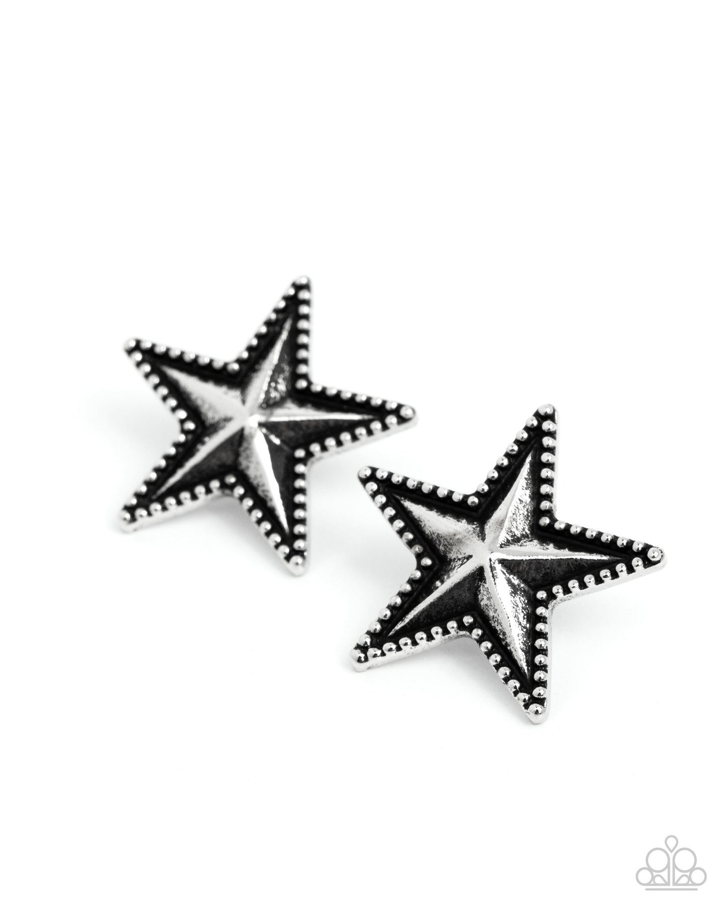 Staunch Studs - silver - Paparazzi earrings
